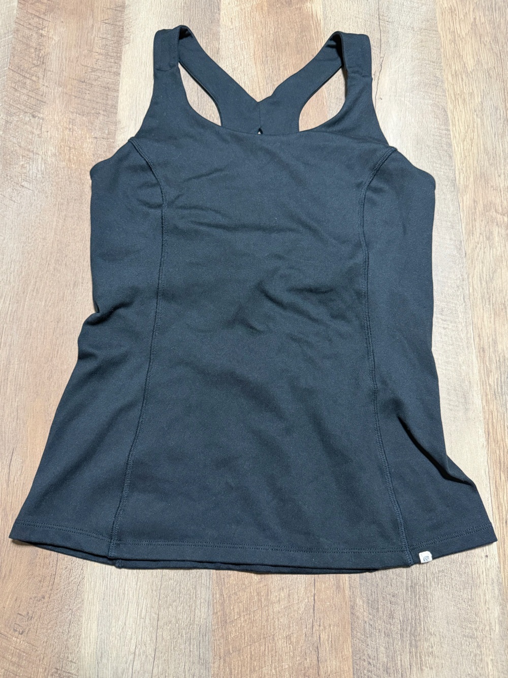 Marika Black Racerback Athletic Tank Top Built-In Bra | Women’s Medium